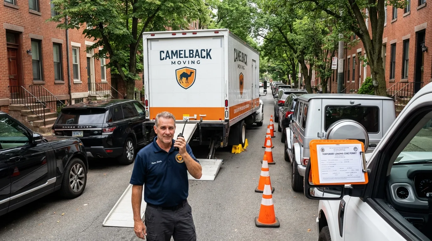 City street loading permit setup in Pound Ridge, NY